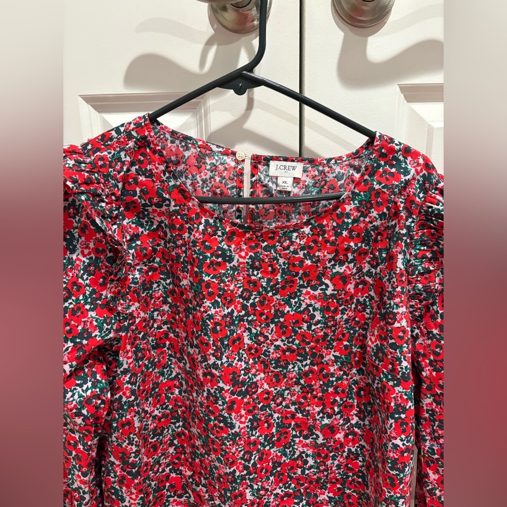 NWT Printed J Crew Blouse - Picture 6 of 8